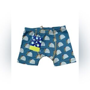 KicKee Pants NWT Size 3T - 4T Boys Bamboo Boxer Briefs in Seagrass Taco Print